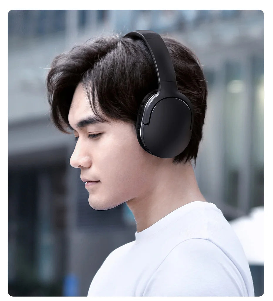 BaseUs D02 Pro Wireless Headphones Bluetooth Earphone 5.3 Foldable Headset Sport Headphone Gaming Phone  Bluetooth Earbuds