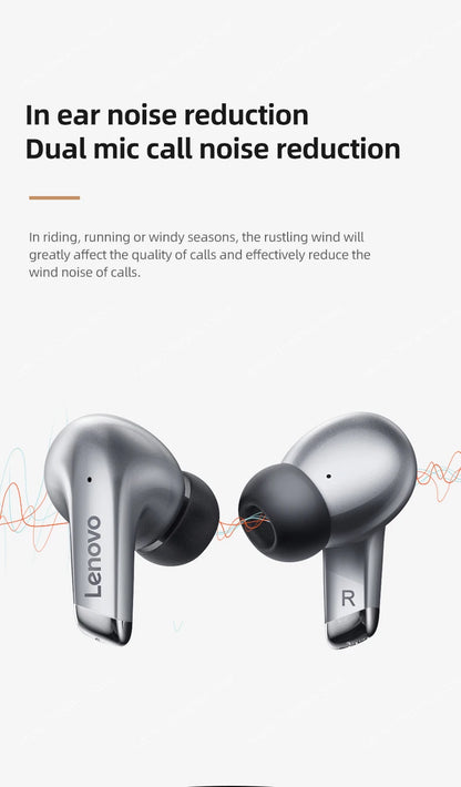 Original Lenovo LP5 Wireless Bluetooth Earbuds HiFi Music Earphones Headphones Sports Waterproof Headset With Mic Earbuds New