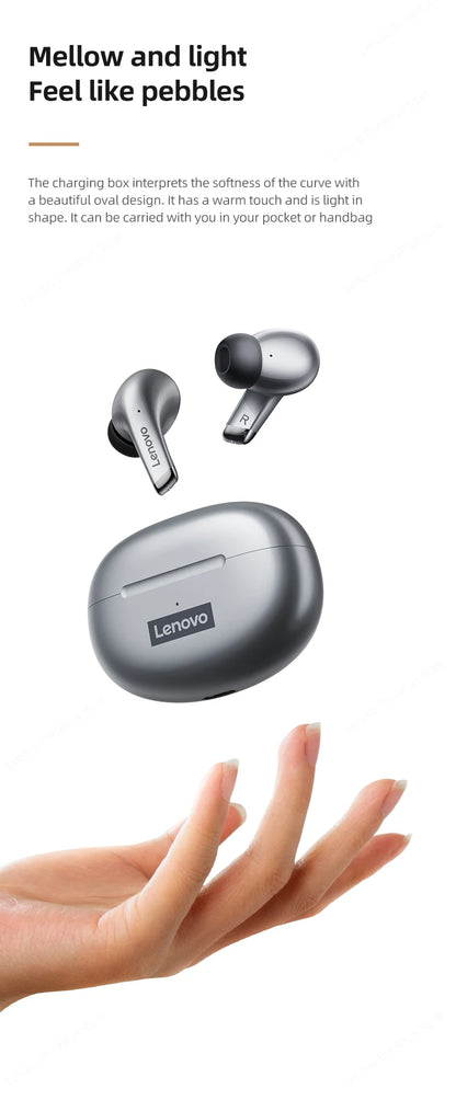 Original Lenovo LP5 Wireless Bluetooth Earbuds HiFi Music Earphones Headphones Sports Waterproof Headset With Mic Earbuds New