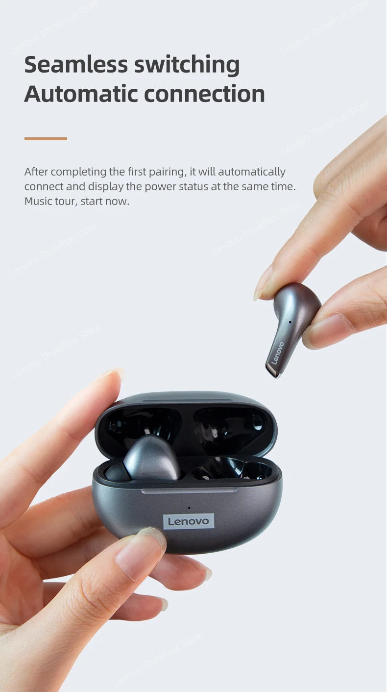 Original Lenovo LP5 Wireless Bluetooth Earbuds HiFi Music Earphones Headphones Sports Waterproof Headset With Mic Earbuds New